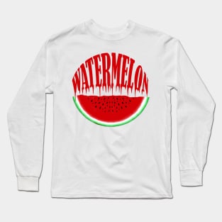 watermelon fruit illustration design Long Sleeve T-Shirt